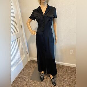 Moschino vintage Cheap and Chic satin Button down dress